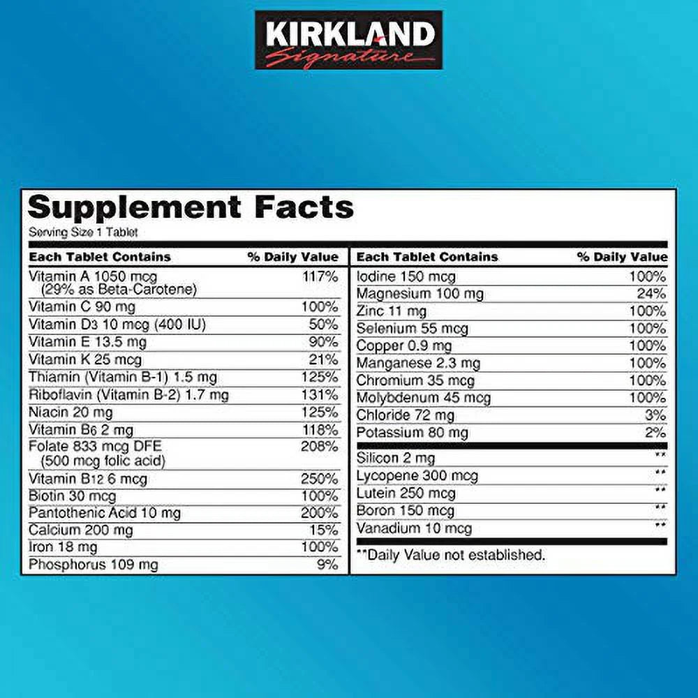 500-Count Daily Multi Vitamins & Minerals Tablets G108026