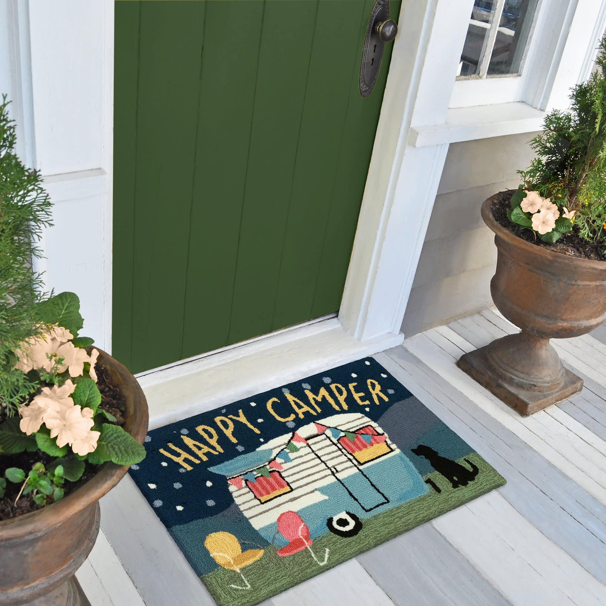 Frontporch Happy Camper Indoor Outdoor Mat