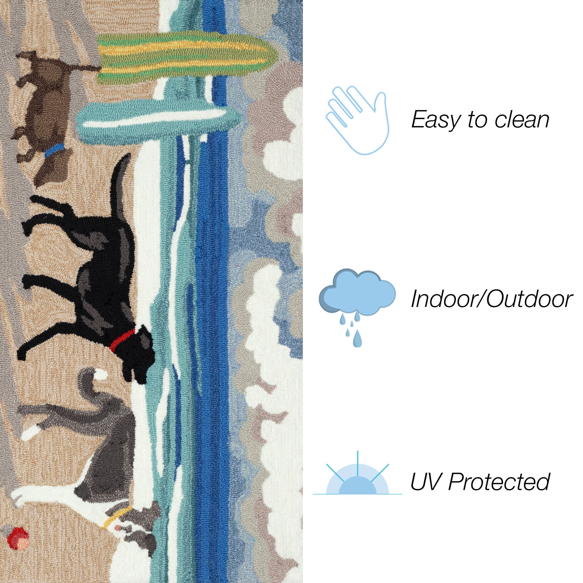 Frontporch Dog Beach Indoor Outdoor Mat