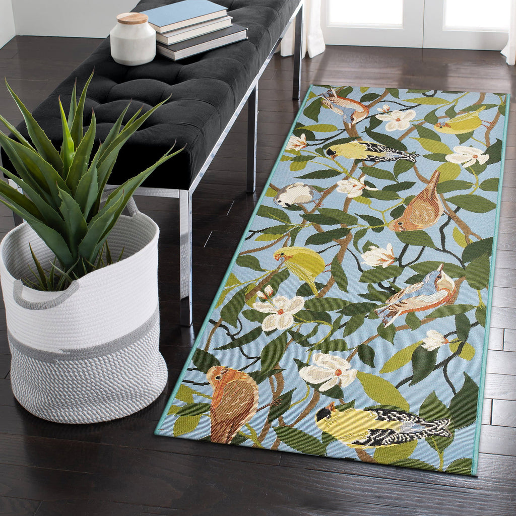 Esencia Floral Finches Indoor Outdoor Mat