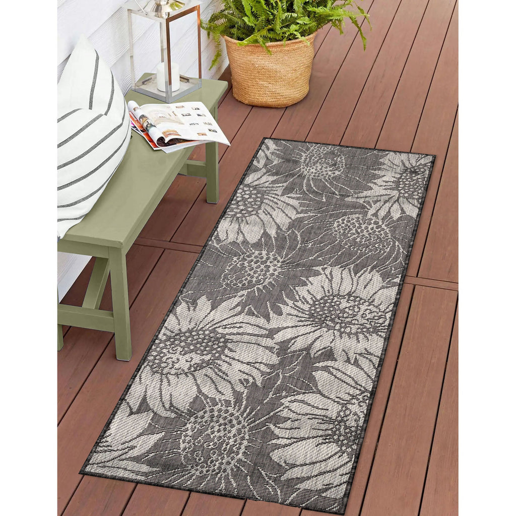 Carmel Sunflower Field Indoor Outdoor Area Rug