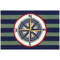 Frontporch Striped Compass Indoor Outdoor Mat