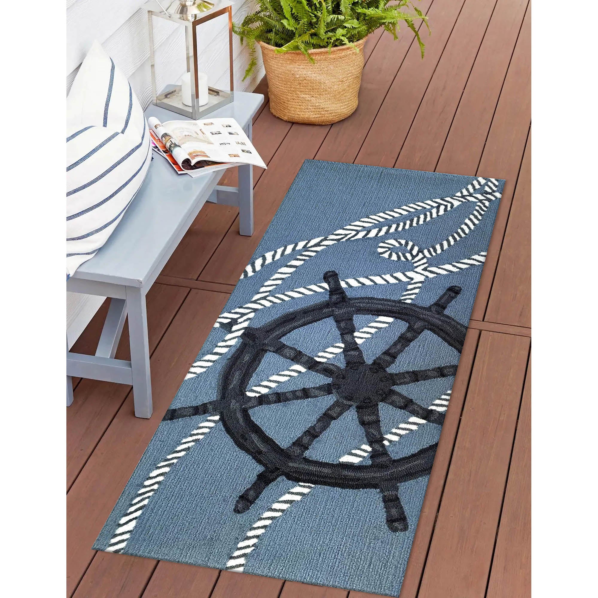 Frontporch Captain's Wheel Indoor Outdoor Mat