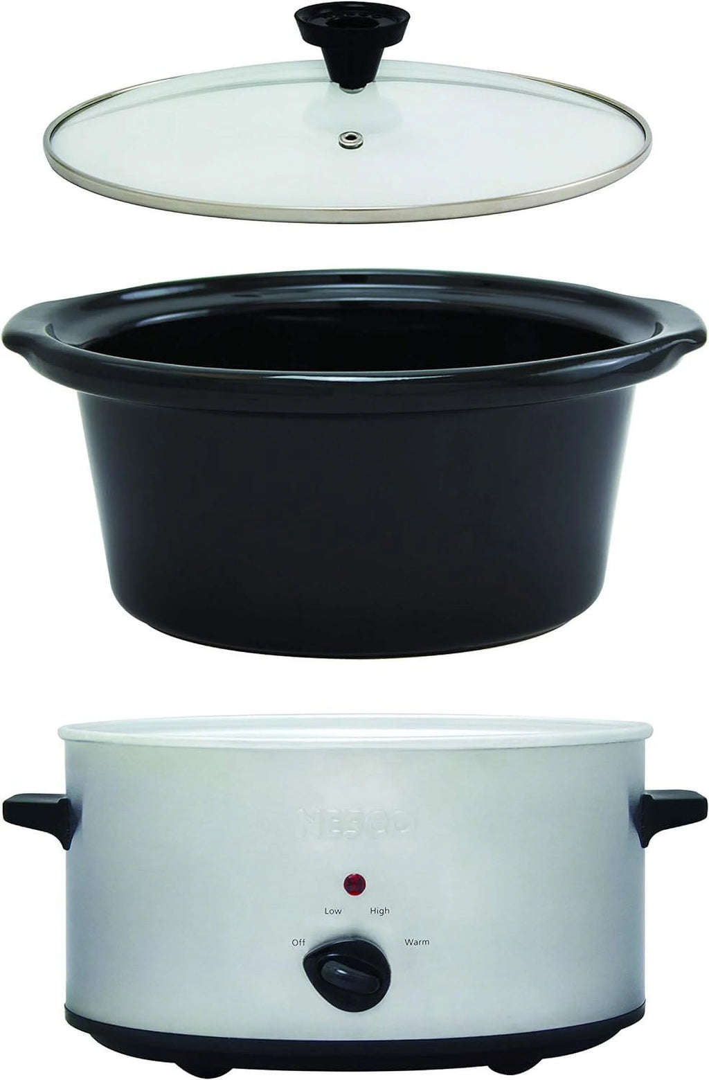 6 Quart Silver Slow Cooker Z34021