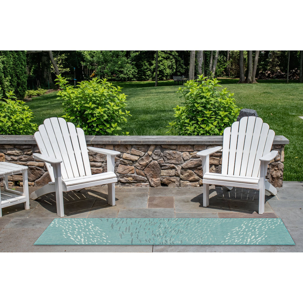 Carmel School Of Fish Indoor Outdoor Area Rug