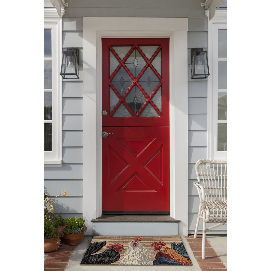 Esencia Three Roosters Indoor Outdoor Mat