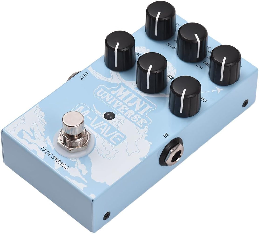 Digital Reverb Pedal with 9-Mode Reverb Selection for Guitar Bass A5144