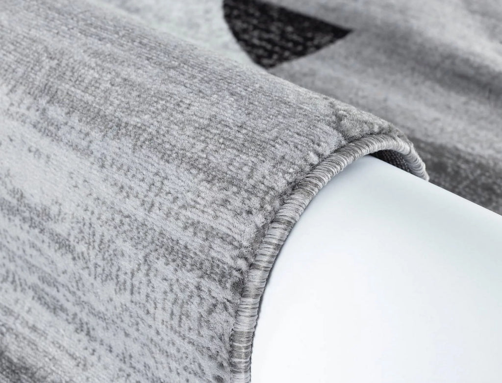 Grey Black White Abstract Area Rug H803