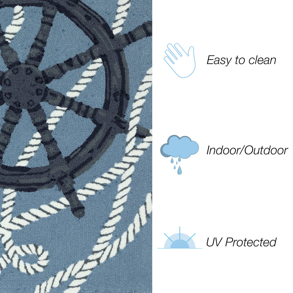 Frontporch Captain's Wheel Indoor Outdoor Mat