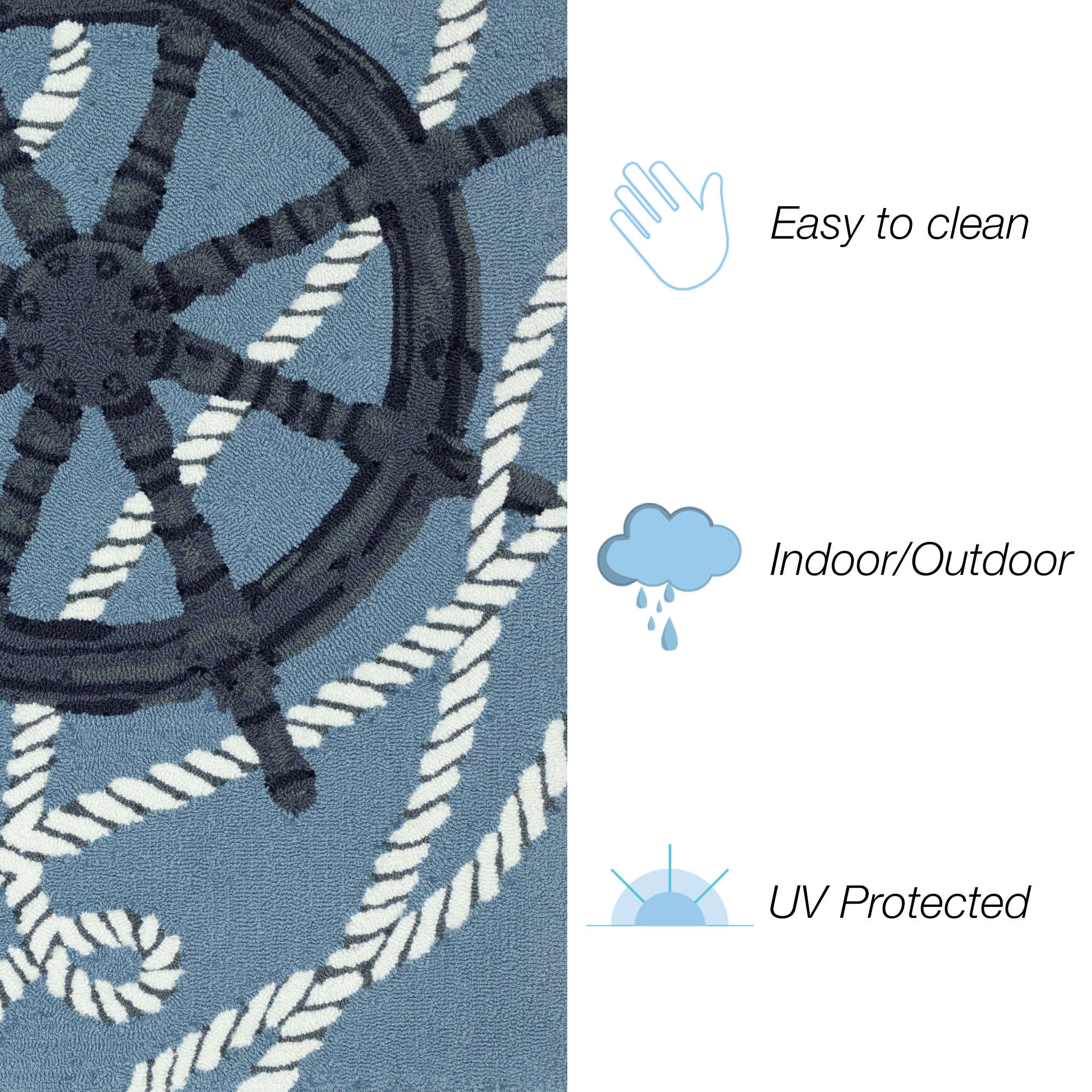 Frontporch Captain's Wheel Indoor Outdoor Mat