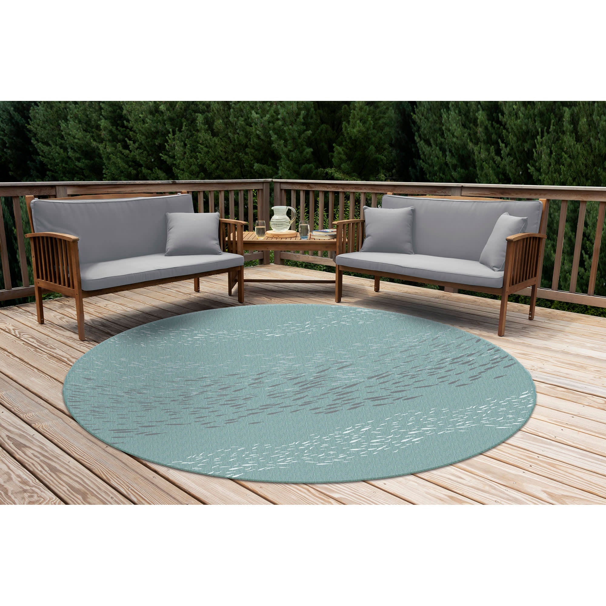 Carmel School Of Fish Indoor Outdoor Area Rug