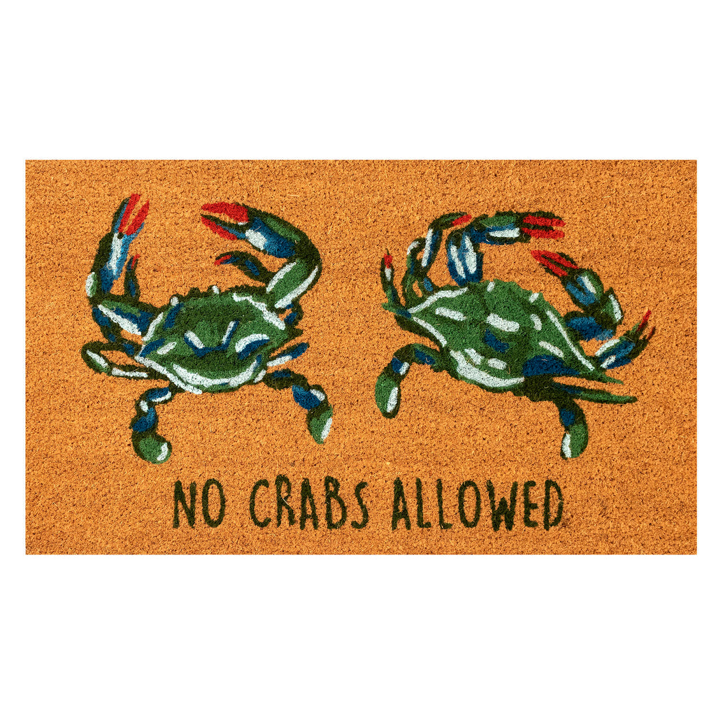 Natura No Crabs Allowed Coir Doormat with Non-Skid Backing