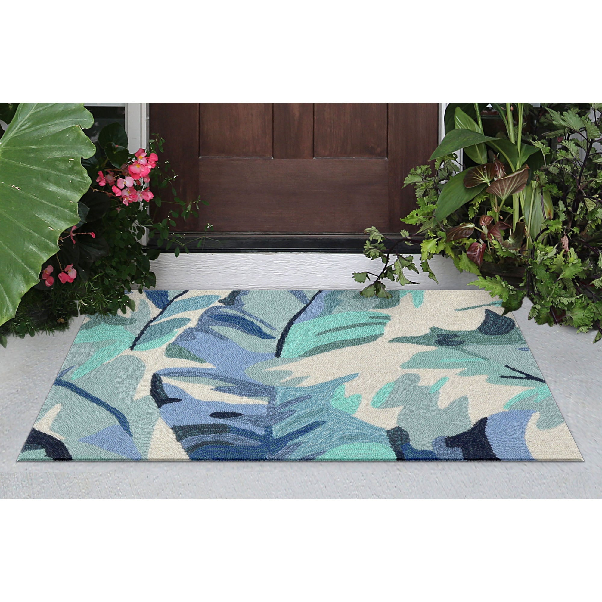 Capri Palm Leaf Indoor Outdoor Area Rug