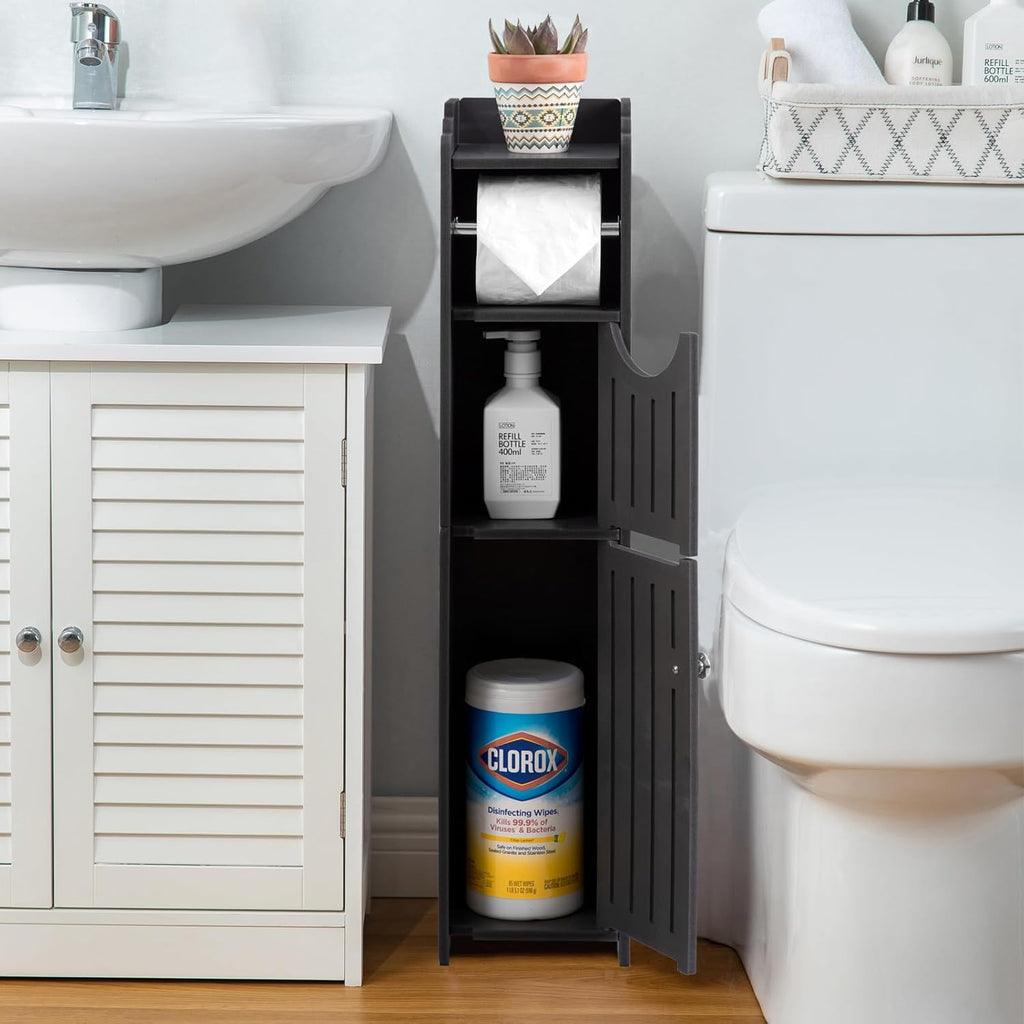 Matte Black Bathroom Storage Cabinet E20469