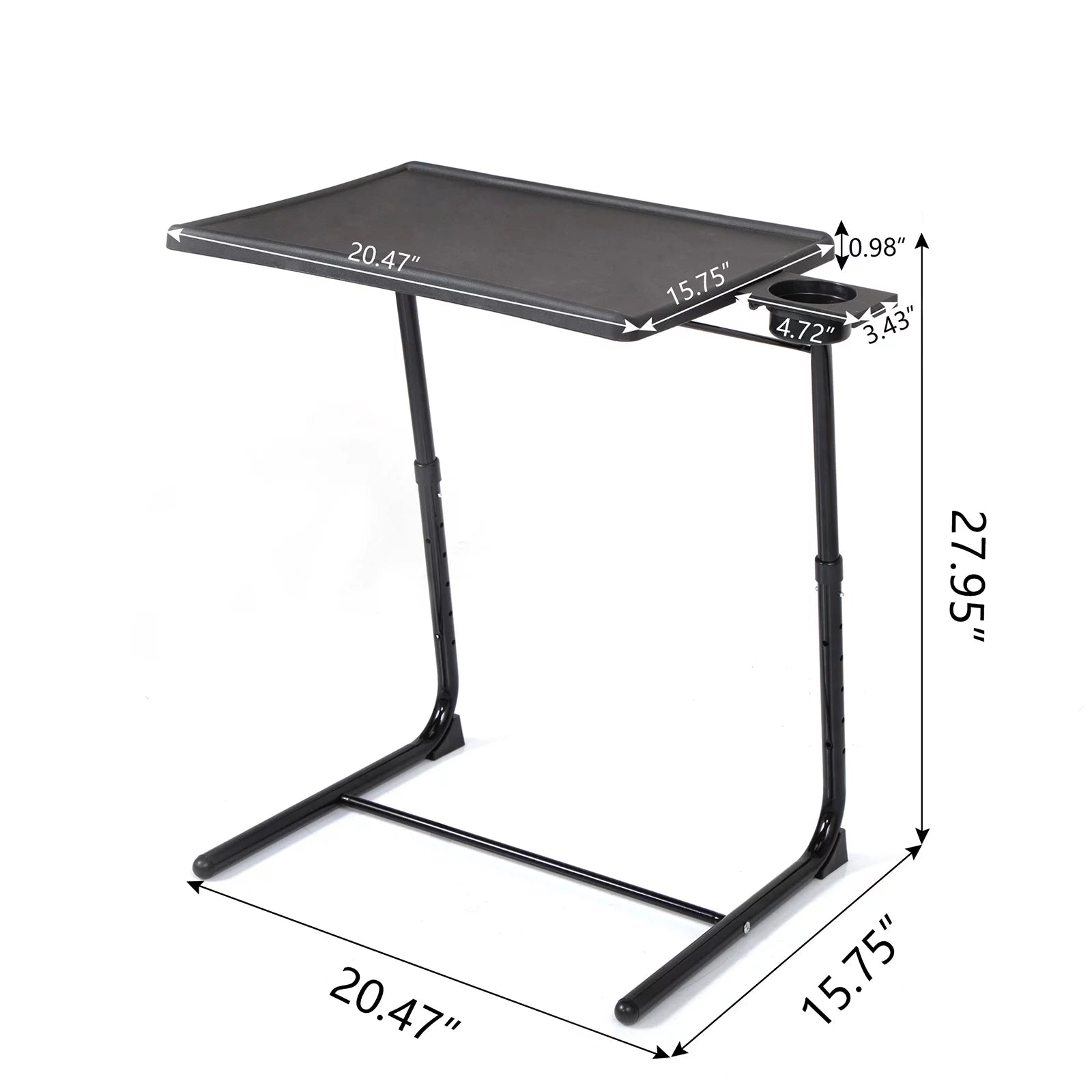Black Adjustable Height & Angle Desk Set of 2 B30837
