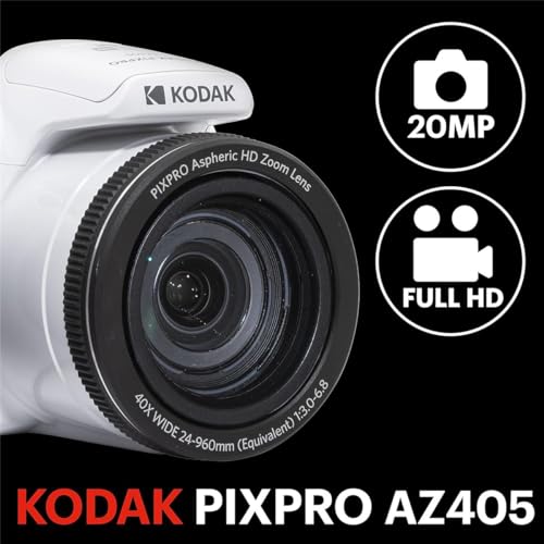 20MP Digital Camera 40X Optical Zoom 24mm Wide Angle Lens Optical Image Stabilization 1080P Full HD Video 3" LCD R87845