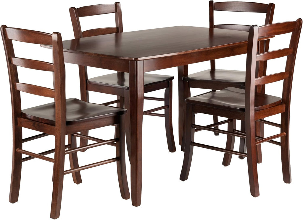 Walnut 5-Pc Dining Table with 4 Chairs P112909