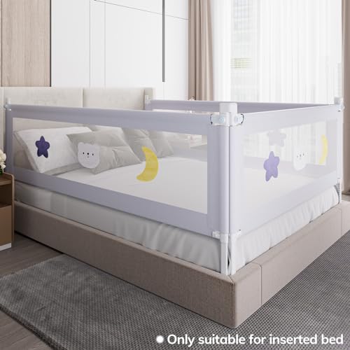 54” Toddler Bed Rail with Double Child Lock, Height Adjustment, 1 Pack Z455708