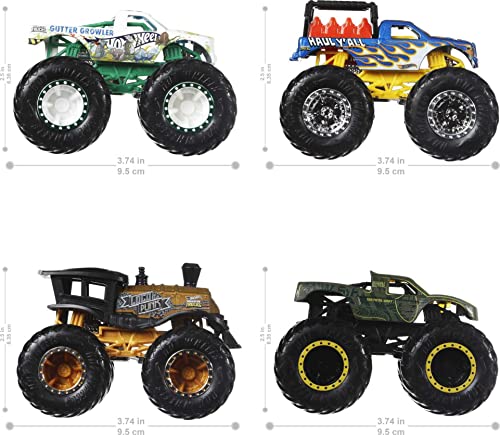 Set of 4 1:64 Scale Toy Trucks R874