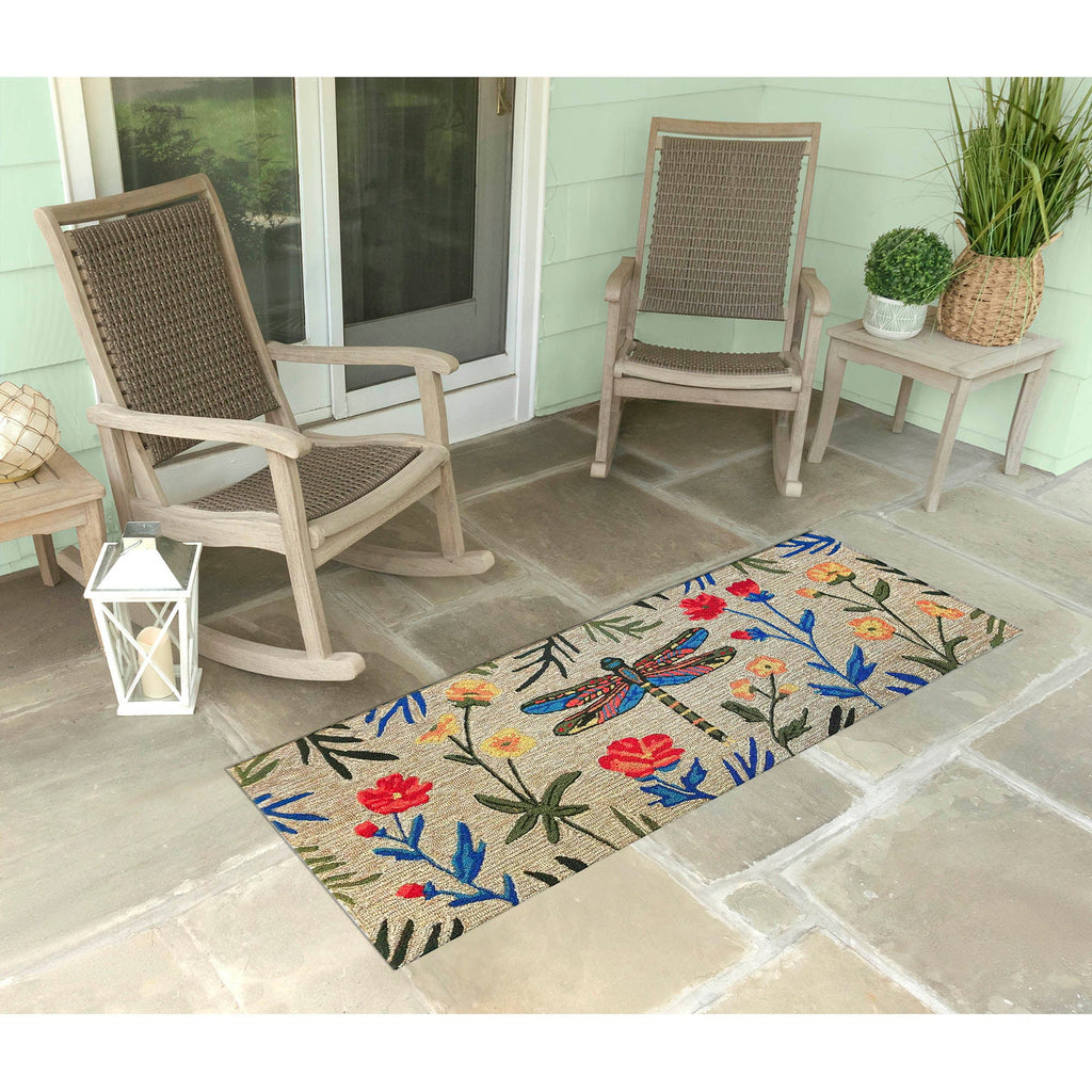 Frontporch Floral Dragonfly Indoor Outdoor Mat