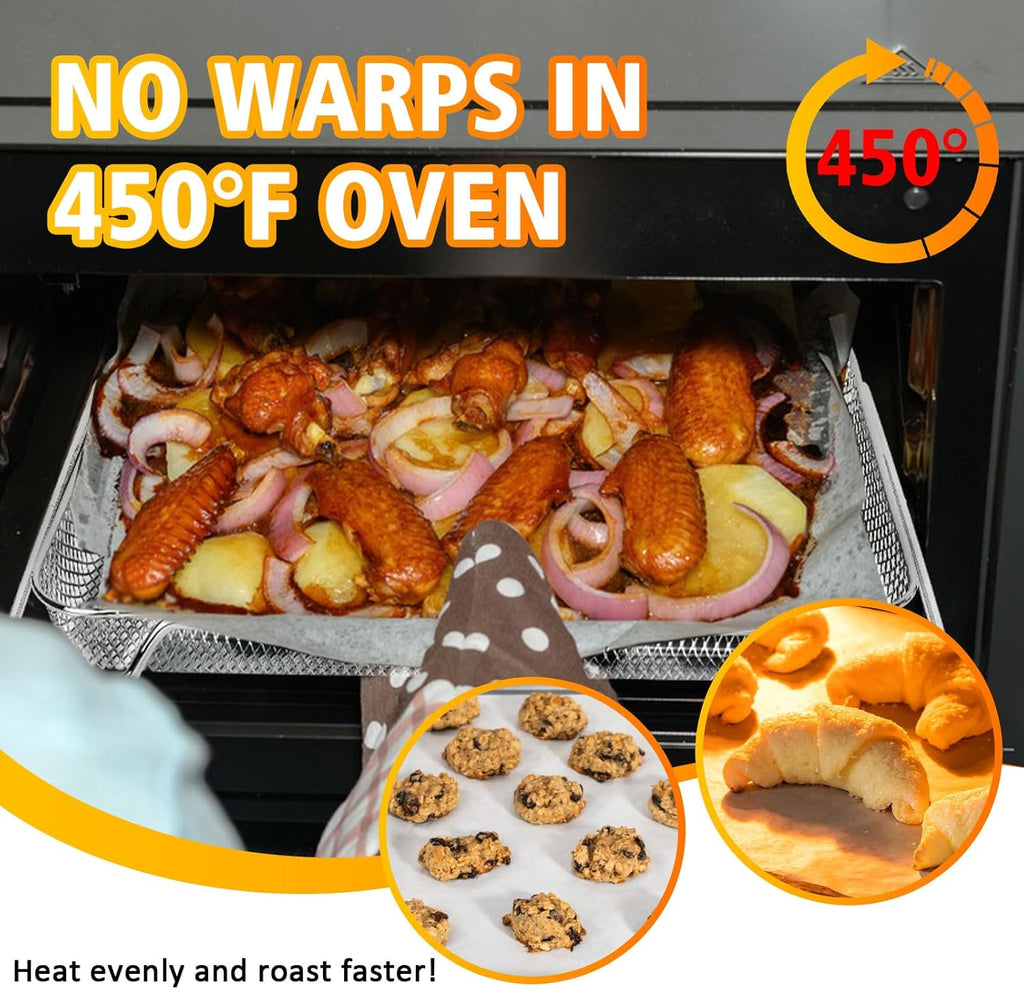 3Pcs Stainless Steel Air Fryer Basket D87697