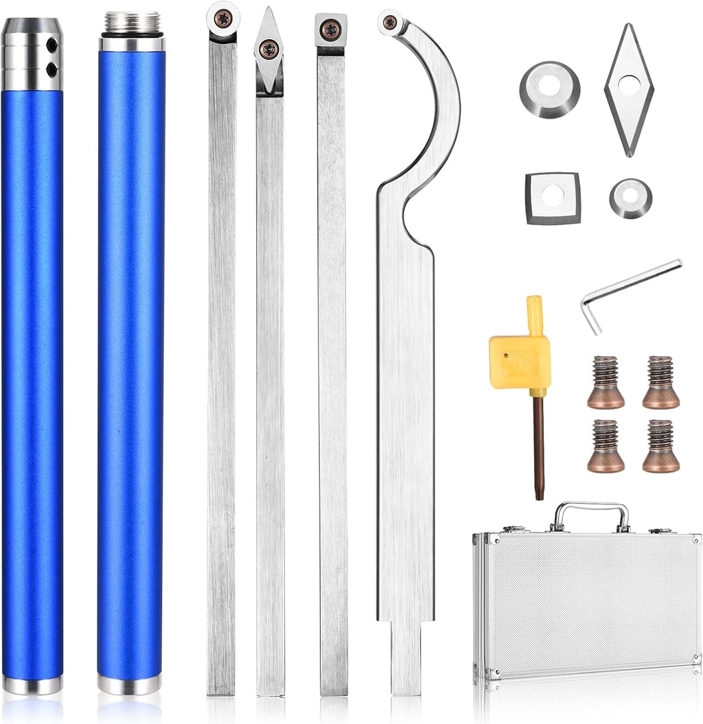 8 in 1 Carbide Tipped Woodturning Set with Aluminum Case P591587