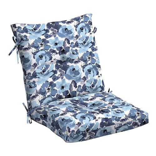 Black Cabana Stripe Tufted Dining Chair Cushion Y63183