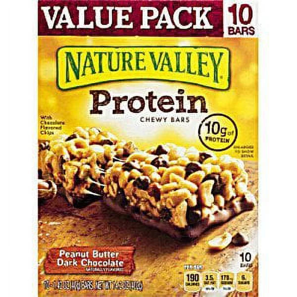 Peanut Butter Dark Chocolate Protein Chewy Bars 14.2oz Pack of 3 D252348