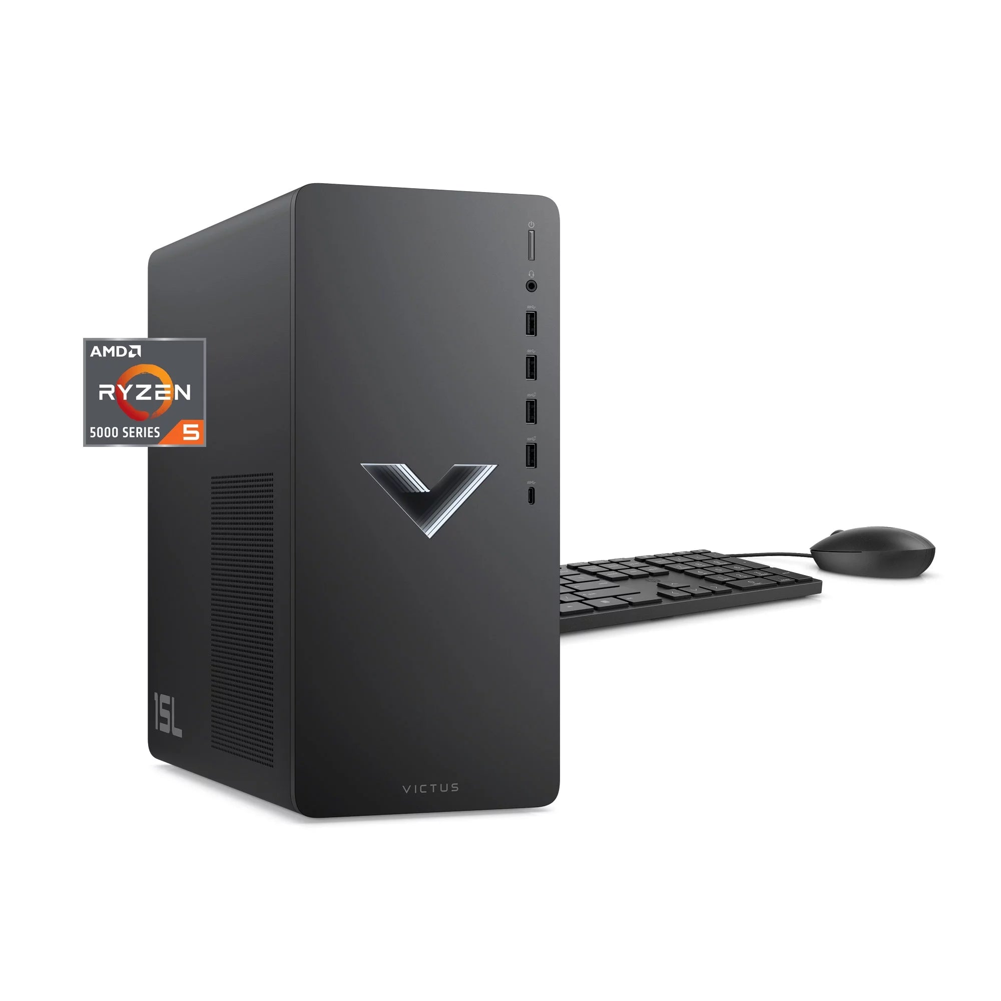 Mica Silver Gaming Desktop PC, AMD Ryzen 5 5600G, AMD RX6400, 8GB RAM, 512GB SSD W749729