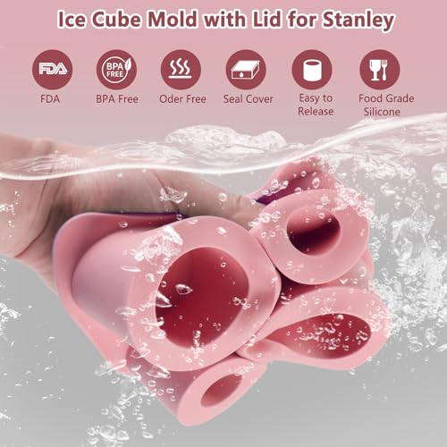 4 Pcs Silicone Hollow Cylinder Ice Mold O728