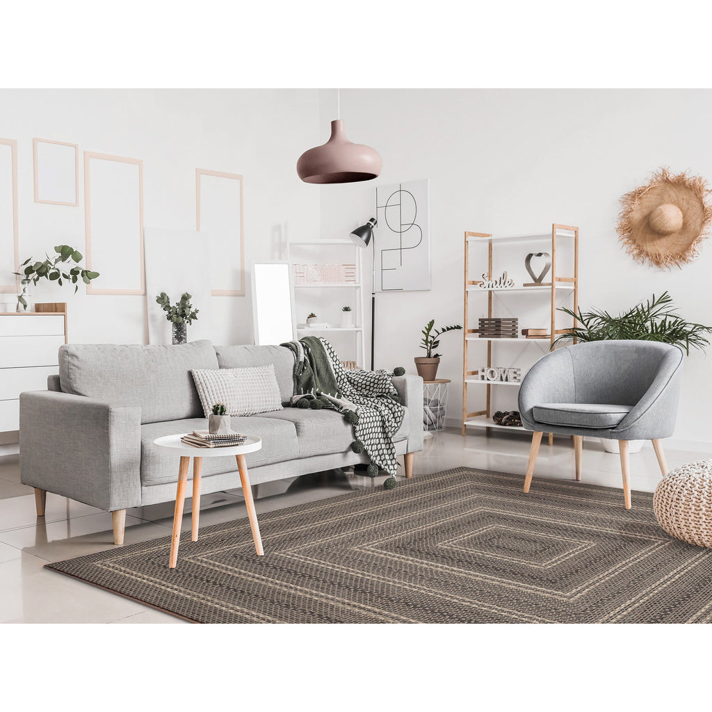 Monaco Multi Border Indoor Outdoor Area Rug