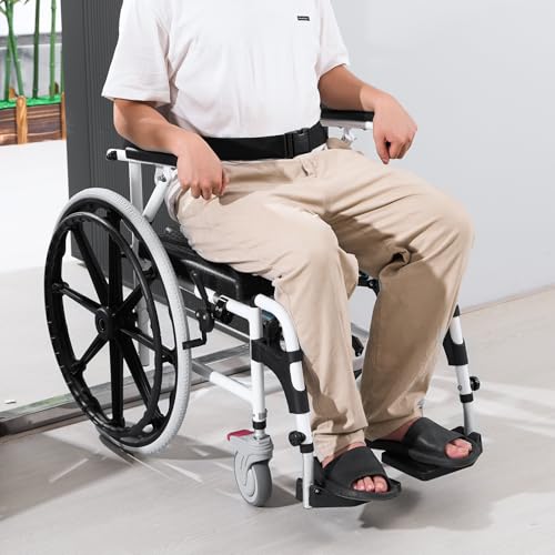 Aluminum Alloy Shower Wheelchair, 17.5in Width, 300 lbs Capacity U2264