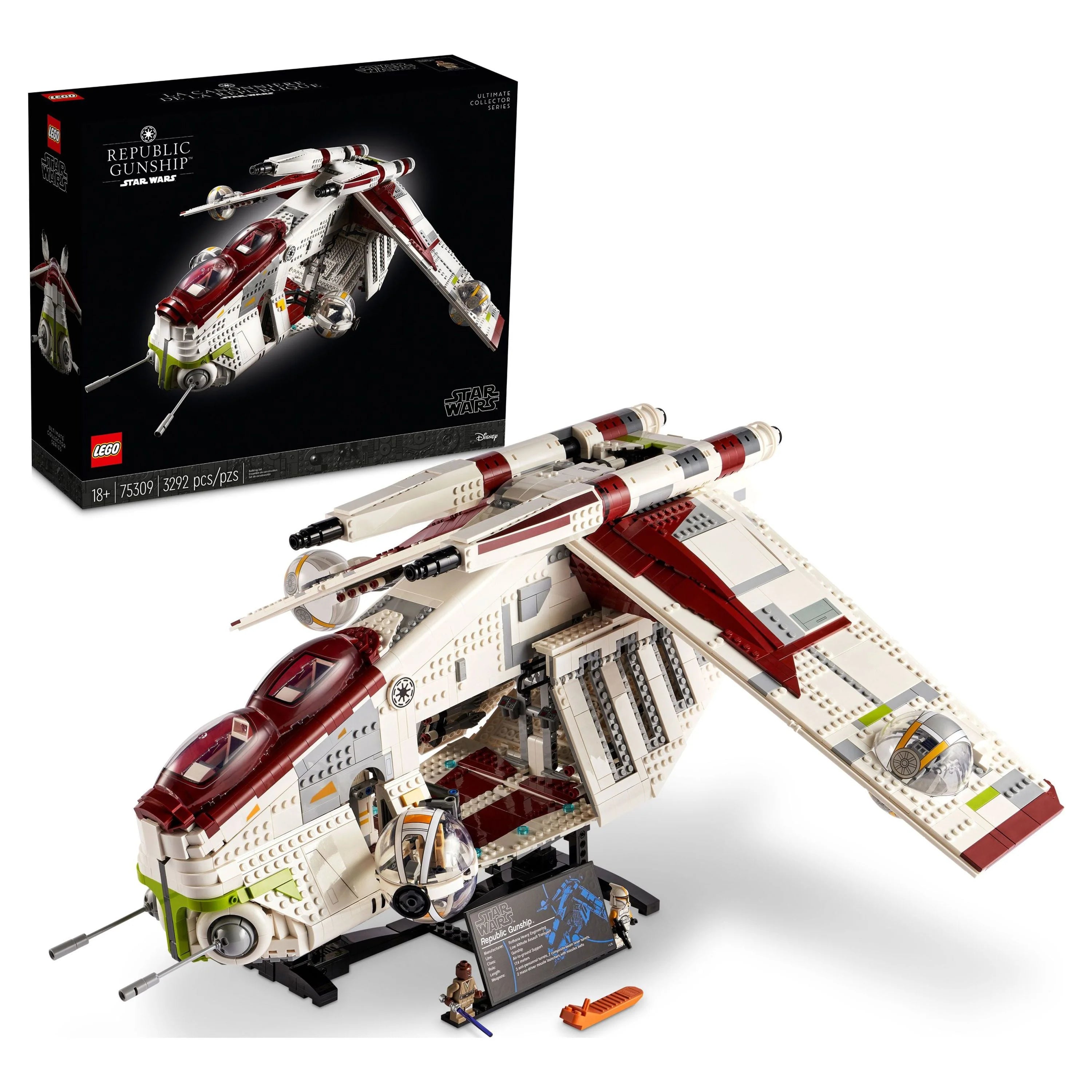 LEGO Star Wars Republic Gunship 75309 UCS Display Model Kit T9402