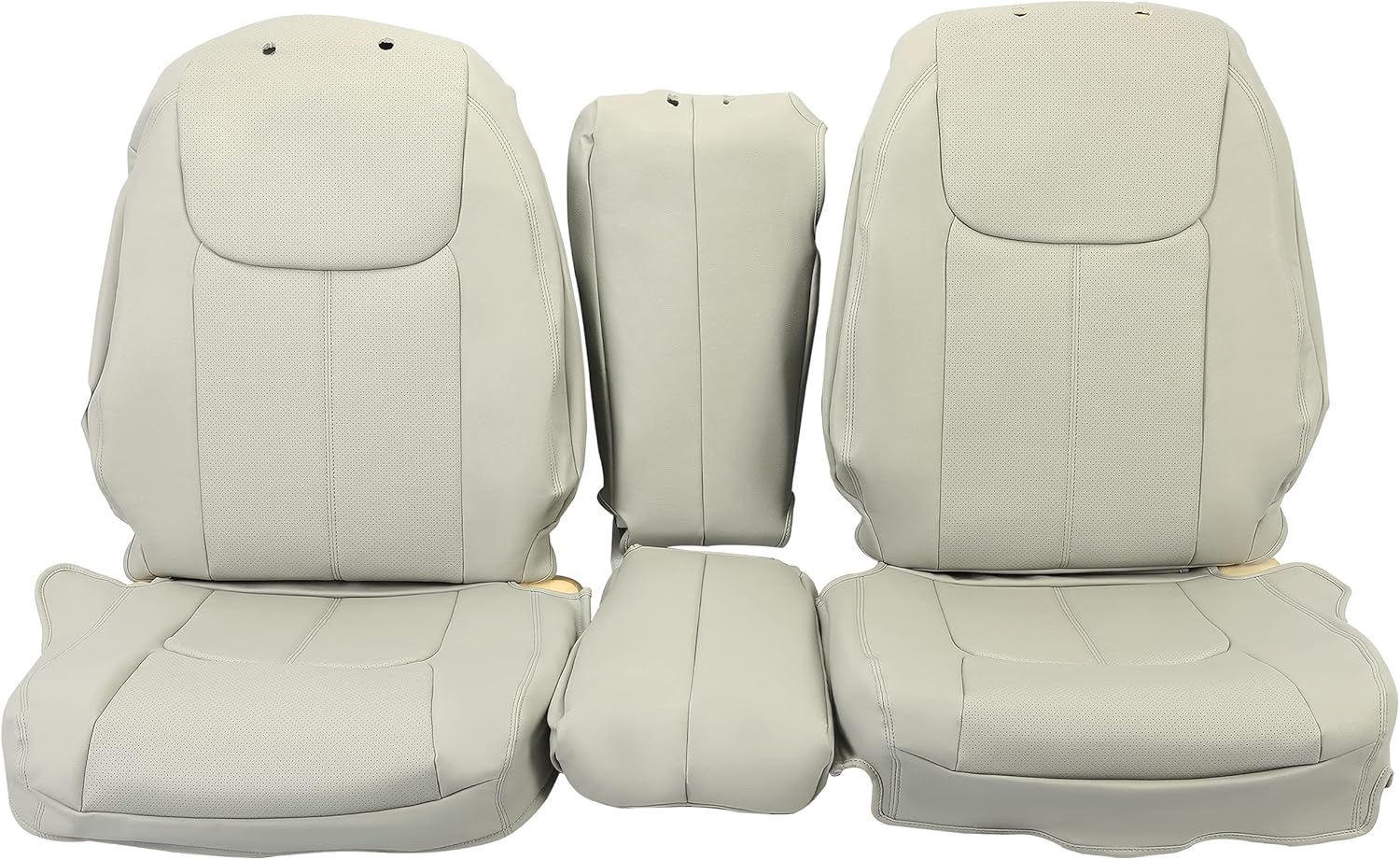 Gray Artificial Leather Seat Cover 3 Rows 8 Seaters D377136