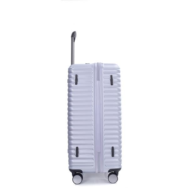 3 Piece PC+ABS Lightweight Luggage Set with TSA Lock (Dark Purple) X87245