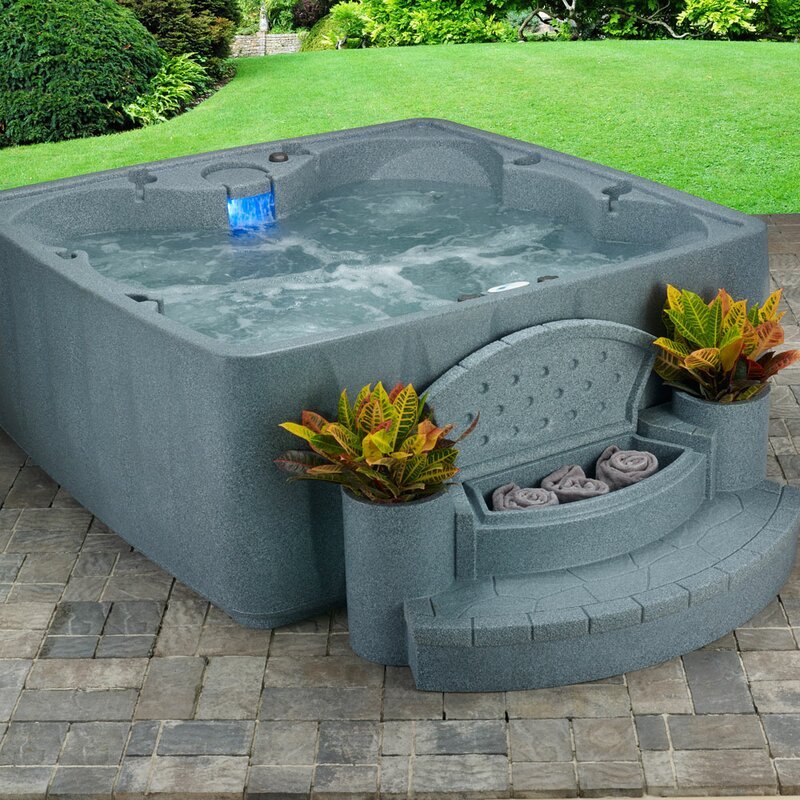 6 Person 29 Jet Square Plug And Play Hot Tub V9869