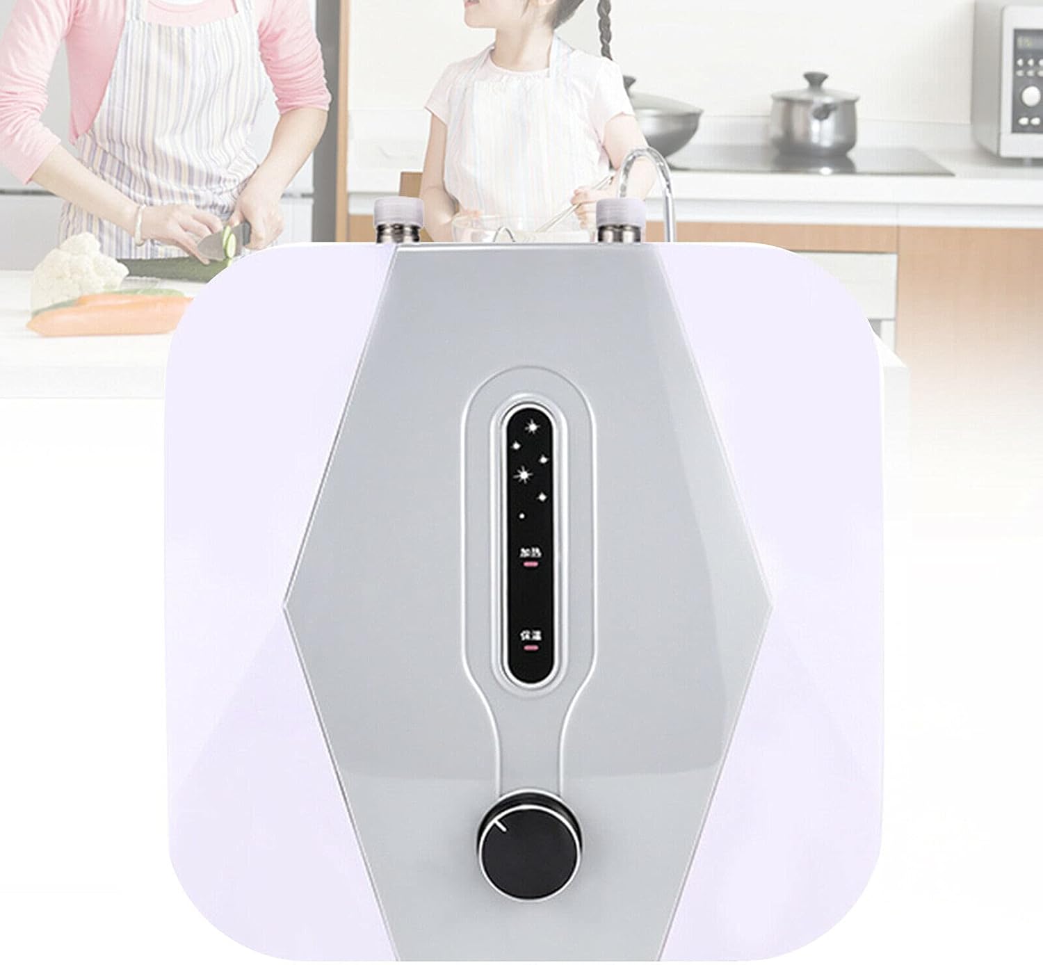 1500W 8L 110V Compact Instant Electric Tank Hot Water Heater IPX4 Mini Tankless Shower 75 ℃ Z357