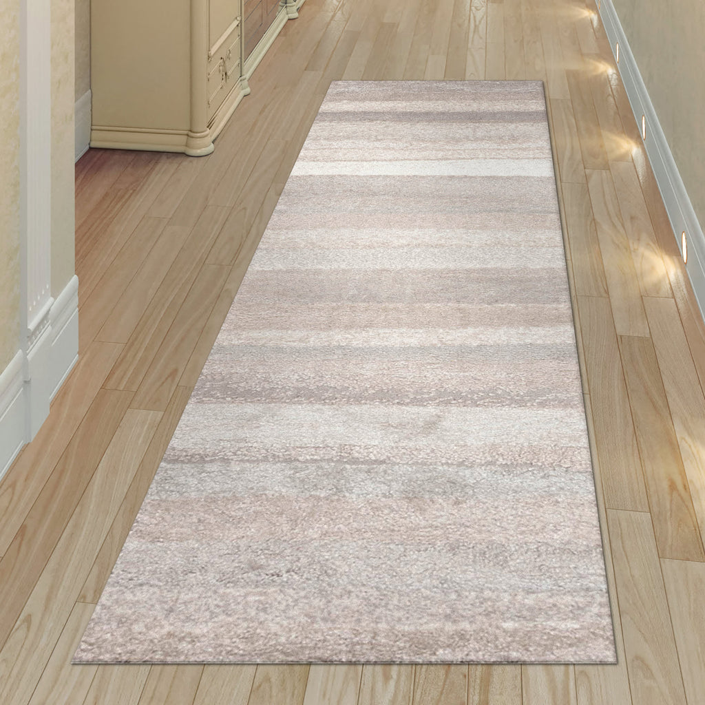 Fiord Stripe Indoor Area Rug with Non-Skid Backing