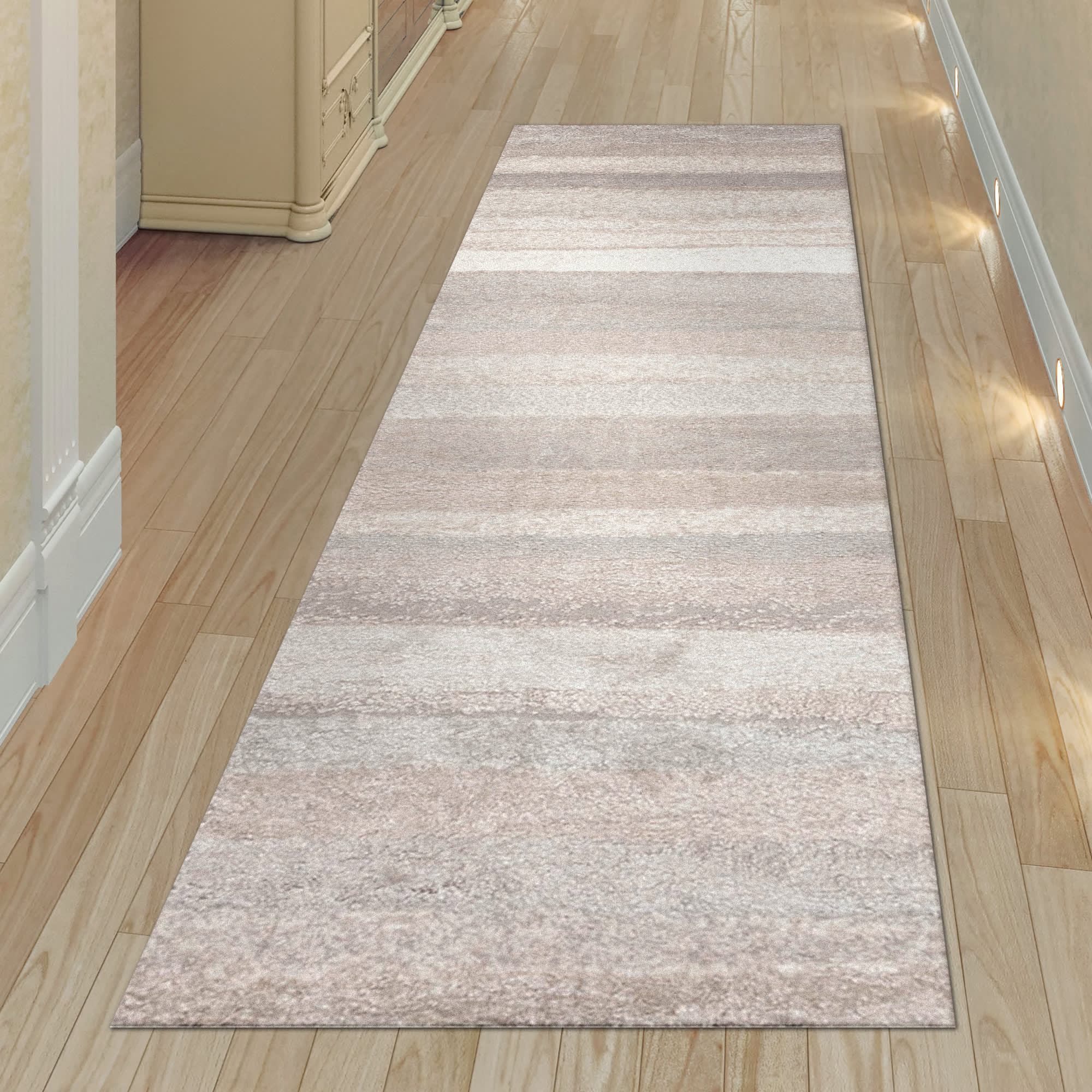 Fiord Stripe Indoor Area Rug with Non-Skid Backing