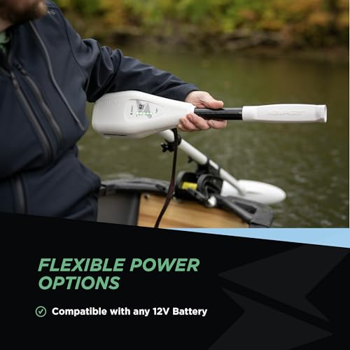 62lb Thrust Transom Mounted Saltwater Electric Trolling Motor with LED Battery Indicator 40" Shaft K558