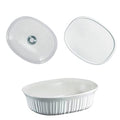 1.5 Quart Oval Casserole with Glass and Plastic Lid H3530