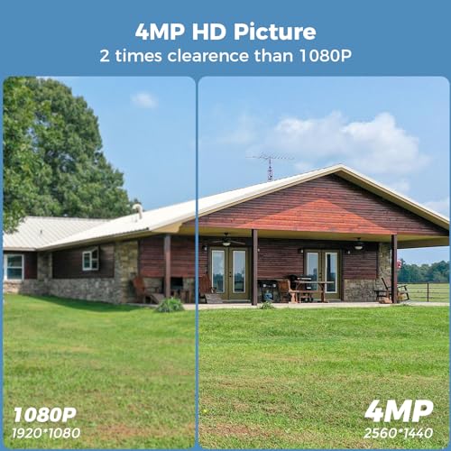 Solar Security Cameras Wireless Outdoor 2 Pack, 3K 4MP Battery Powered X15035