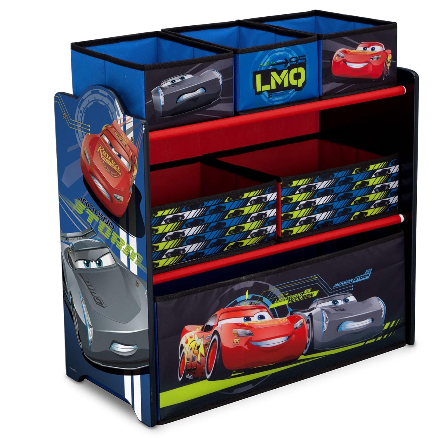 Toy Organizer and Kids Table and Chair Set With Storage (2 Chairs Included) N499