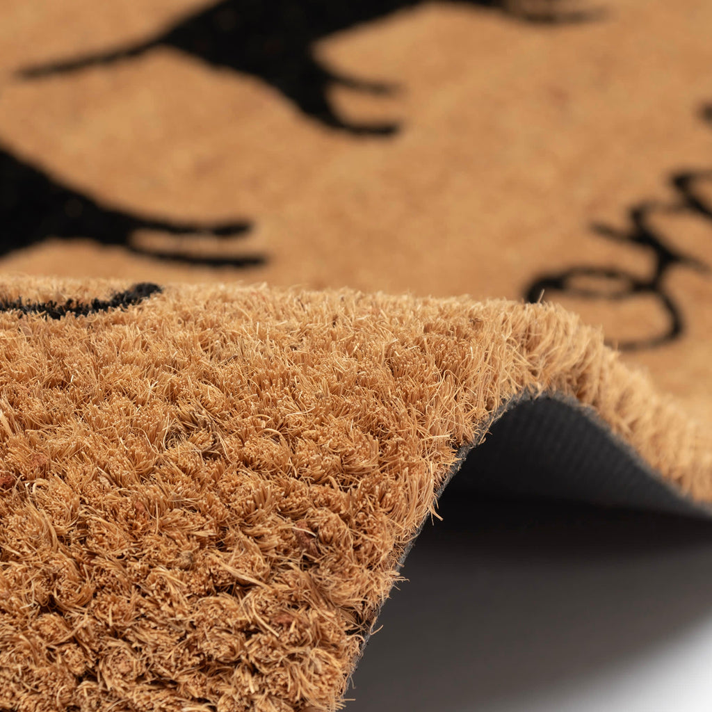 Natura Three Dogs Holiday Coir Doormat with Non-Slip Backing