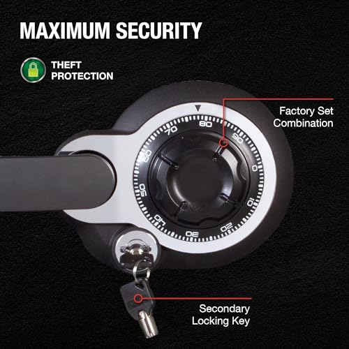 Fireproof Waterproof Steel Home Safe with Dial Combination Lock, Black U5170