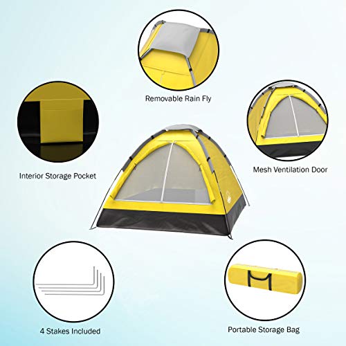 2-Person Camping Tent with Rain Fly and Carrying Bag M566265
