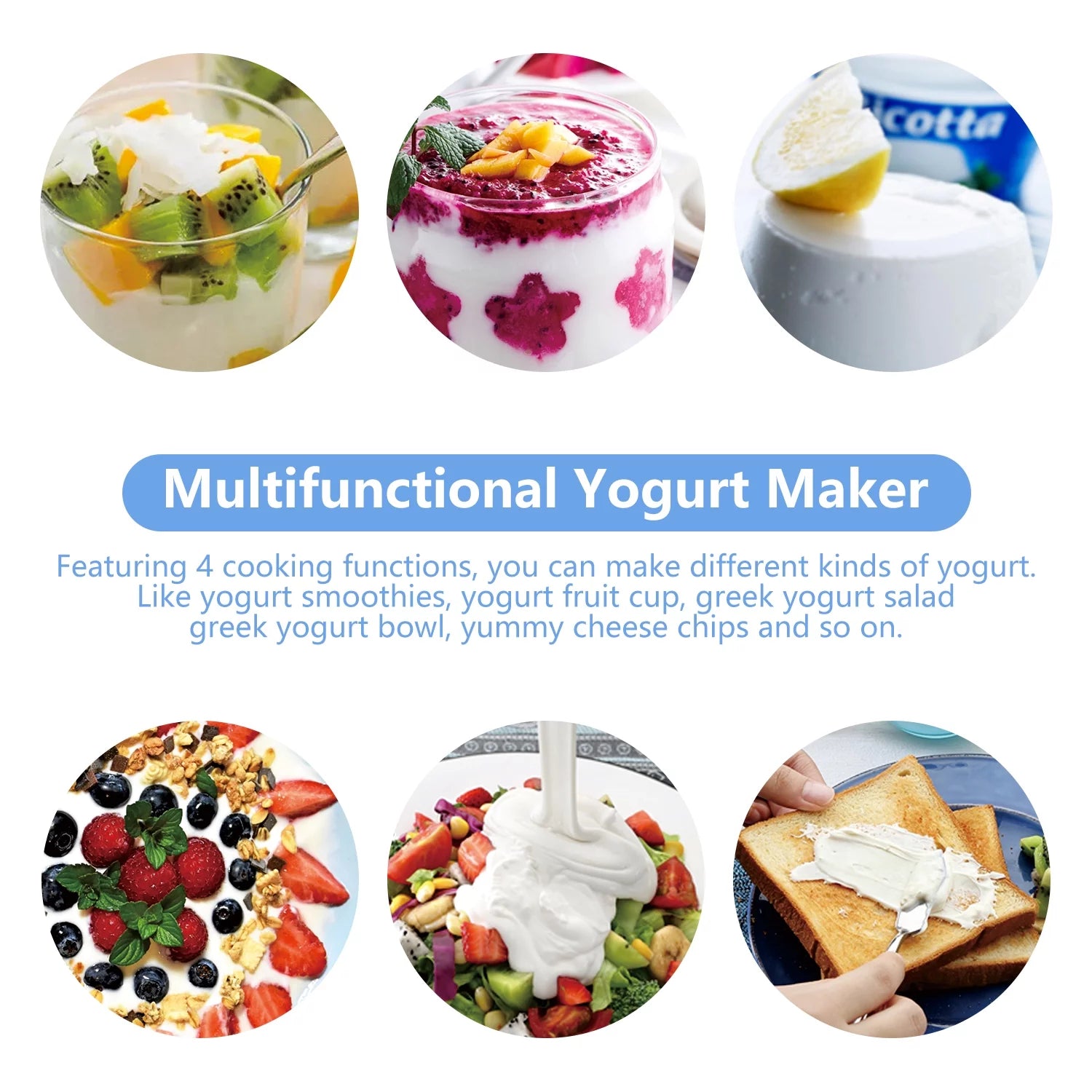 Greek Stainless Steel Yogurt Maker 2 Glass Jars X9519