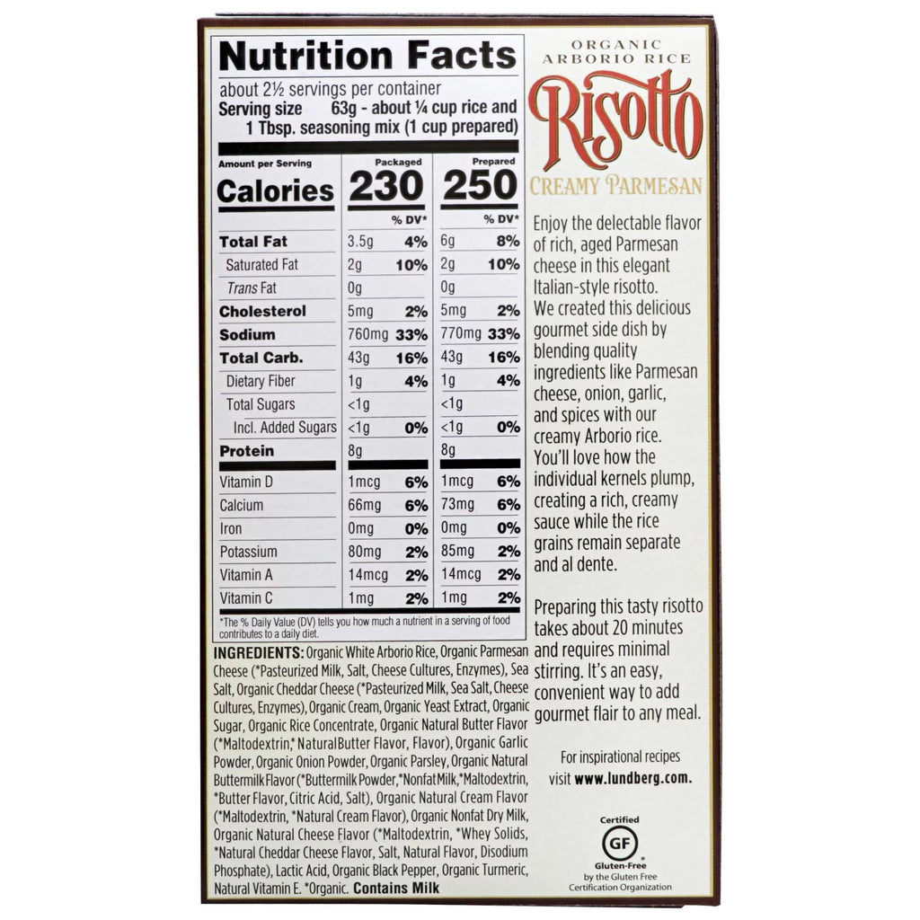 Organic Arborio Rice Risotto, 5.5 oz 6-Pack G5361