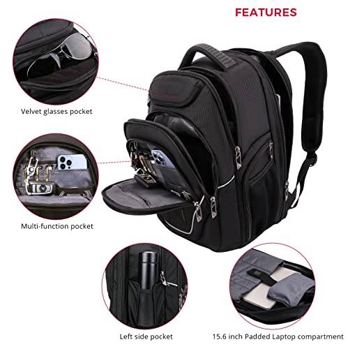 Large Backpack with USB Charging Port and RFID Protection M416990