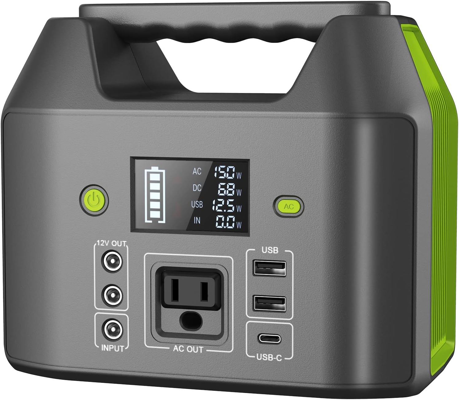 Portable Power Station 155Wh 42000mAh with AC Outlet 110V 150W 6 Outputs External Battery Pack G290